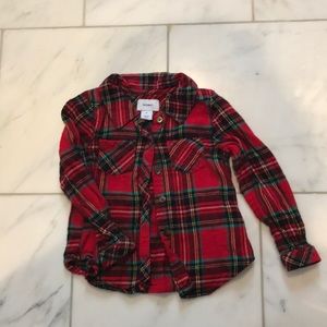 Toddler girl flannel shirt